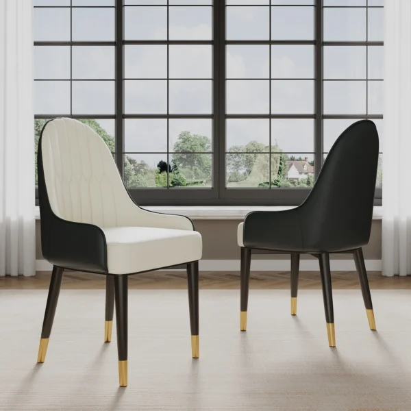 DCK80 Leather Dining Chair With Metal Legs by Artisan Furniture 14