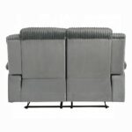 Lesley Motion Loveseat in Gray Corduroy & Velvet LV04621 By ACME 19