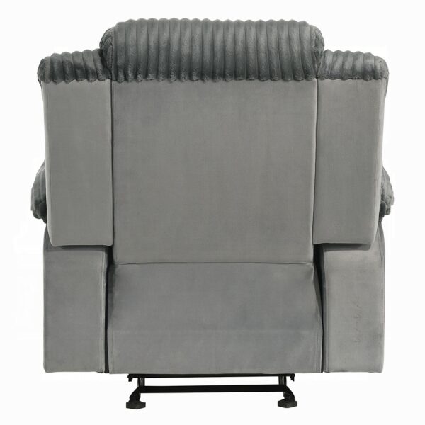 Lesley Motion Glider Recliner in Gray Corduroy & Velvet LV04622 By ACME 12