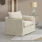 Shane Chair with 2 Pillows in Beige Linen LV02912 By ACME 15