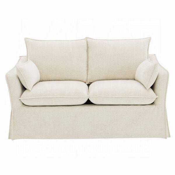 Shane Loveseat with 2 Pillows in Beige Linen LV02911 By ACME 10