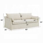 Shane Sofa with 2 Pillows in Beige Linen LV02910 By ACME 15
