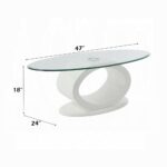 Larry Coffee Table in White High Gloss Finish LV03185 By ACME 10