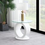 Larry End Table in White High Gloss Finish LV03186 By ACME 9
