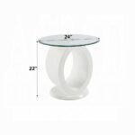 Larry End Table in White High Gloss Finish LV03186 By ACME 10