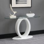 Larry Sofa Table in White High Gloss Finish LV03187 By ACME 9