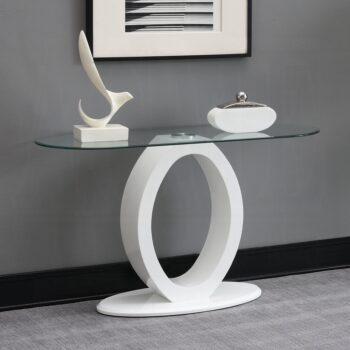 Larry Sofa Table in White High Gloss Finish LV03187 By ACME