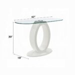 Larry Sofa Table in White High Gloss Finish LV03187 By ACME 10