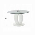 Larry Round Dining Table in White High Gloss Finish DN03175 By ACME 10