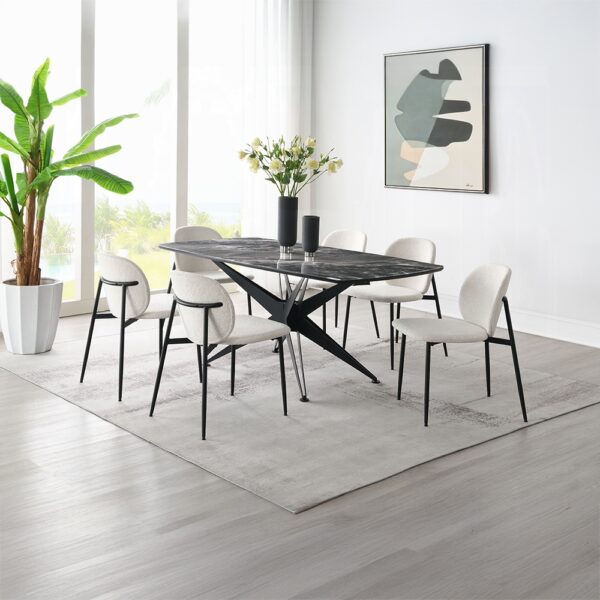 Klaus Side Chair in White Boucle DN03046 By ACME 10