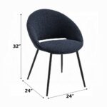Klaus Side Chair in Black Boucle DN03047 By ACME 16