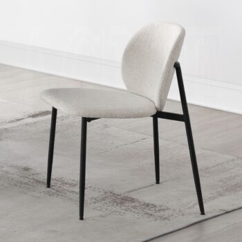 Klaus Side Chair in White Boucle DN03046 By ACME