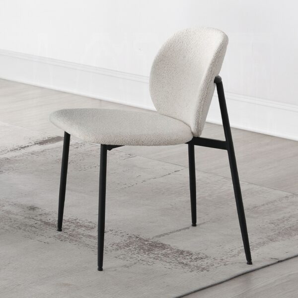 Klaus Side Chair in White Boucle DN03046 By ACME 7