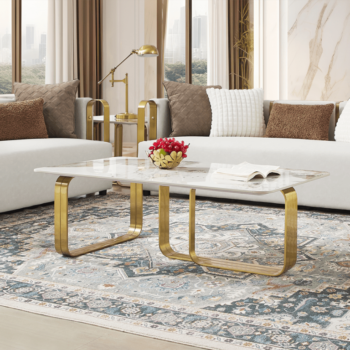 Gold Coffee Table HD-CT3156 By Homey Design