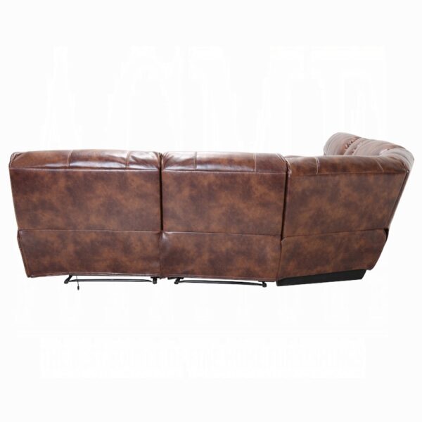 Brax Power Motion Sectional Sofa in Brown Leather LV52070 By ACME 11