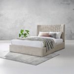 Loren Bed in Beige Fabric By ACME 7