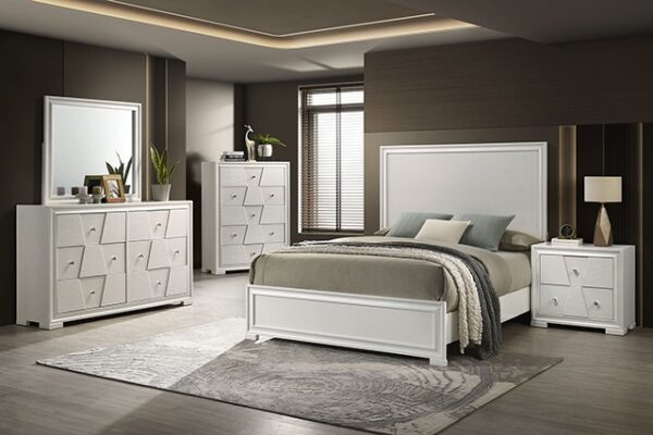 Holsted White Bed FM72012WH By Furniture Of America 6