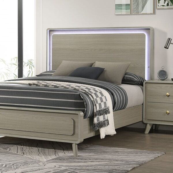 Rainier Gray Bed FM72002GY By Furniture Of America 8