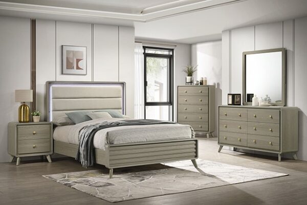 Rainier Gray Bed FM72002GY-U By Furniture Of America 9