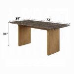 Jaramillo Dining Table With Marble Top & Natural Finish DN03465 By ACME 10