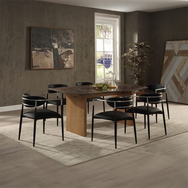 Jaramillo Dining Table With Marble Top & Natural Finish DN03465 By ACME 8