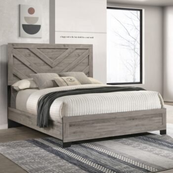 Mari Queen Bed in Light Gray Finish BD04142Q By ACME