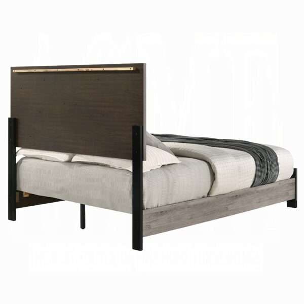 Mari Queen Bed in Light Gray Finish BD04142Q By ACME 8