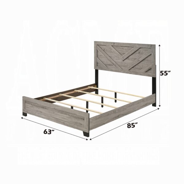 Mari Queen Bed in Light Gray Finish BD04142Q By ACME 9