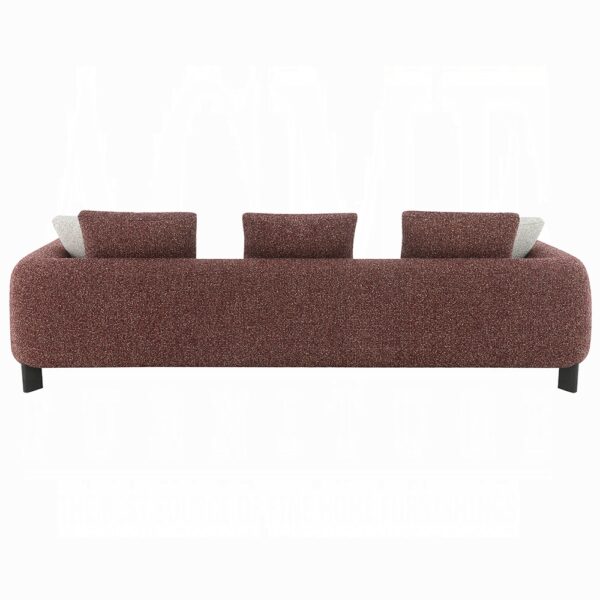Mardi Maroon Sofa with 3 Pillows in Tweed LV04290 By ACME 11