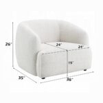 Lucifer Chair in White Shimmer Chenille LV03527 By ACME Living Chairs Mobilia Cleopatra 16 Lucifer Chair in White Shimmer Chenille LV03527 By ACME 16