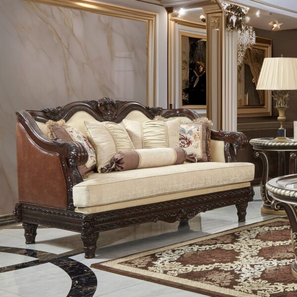 Brown Leather Sofa Set Homey Design HD-386 8