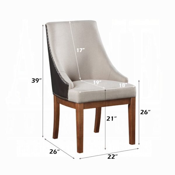Gilsea Side Chair in Brown Leather DN04396 By ACME 11