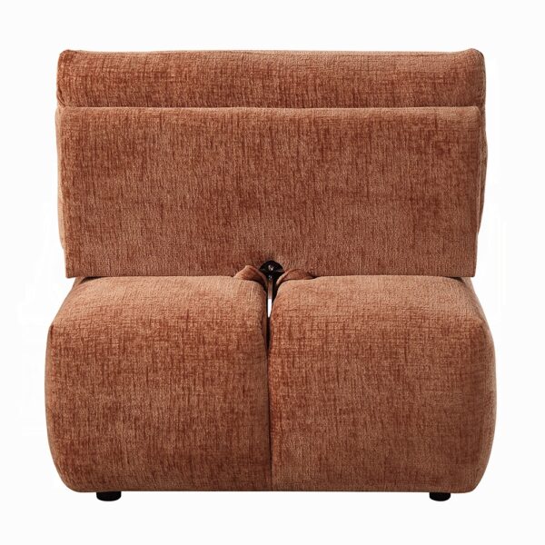 Loanna Moludar – Chaise in Coral Red Chenille LV04051 By ACME 10