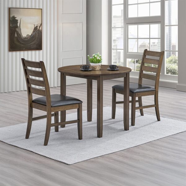 Damica Side Chair in Brown Leather DN04031 By ACME 10