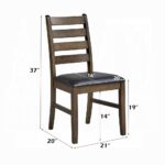 Damica Side Chair in Brown Leather DN04031 By ACME 13