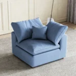 SEC8062BU Blue Ottoman By Artisan Furniture - Image 3