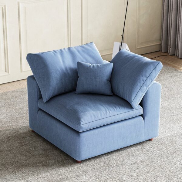 SEC8062BU Blue Ottoman By Artisan Furniture