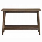 Lamonte Sofa Table with Shelf in Walnut Finish LV04038 By ACME 9