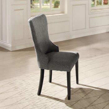 Marioly Side Chair in Gray Boucle DN04067 By ACME