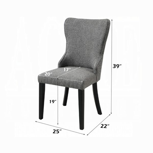 Marioly Side Chair in Gray Boucle DN04067 By ACME 10