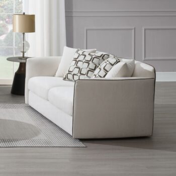 Yolanda Loveseat with 4 Pillows in Beige Chenille LV03606 By ACME