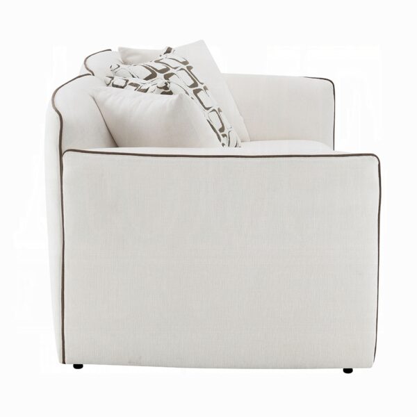 Yolanda Loveseat with 4 Pillows in Beige Chenille LV03606 By ACME 13