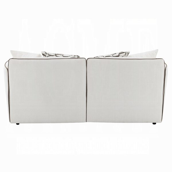 Yolanda Loveseat with 4 Pillows in Beige Chenille LV03606 By ACME 14
