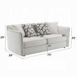 Yolanda Loveseat with 4 Pillows in Beige Chenille LV03606 By ACME 23