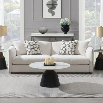Yolanda Sofa with 4 Pillows in Beige Chenille LV03605 By ACME