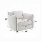 Yolanda Chair with Pillow in Beige Chenille LV03607 By ACME 18