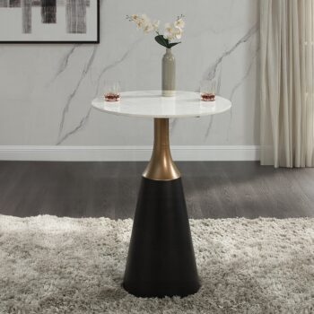 Jaramillo Counter Height Table with Natural Marble Top DN02655 By ACME