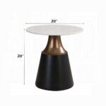 Jaramillo End Table with White Natural Marble Top LV04046 By ACME 12