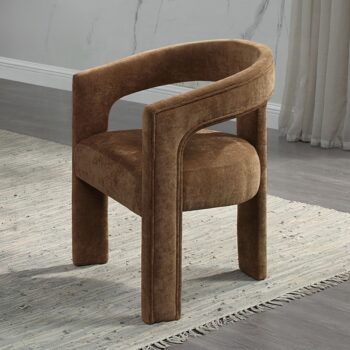 Leonardo Arm Chair in Brown Linen DN04016 By ACME