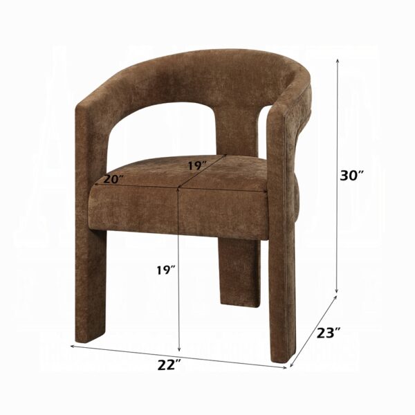 Leonardo Arm Chair in Brown Linen DN04016 By ACME 10